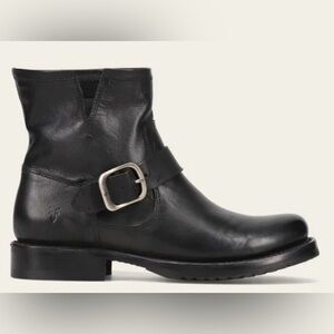 NEW FRYE VERONICA BOOTIE BLACK BUTTERY SOFT GENUINE LEATHER BOOTS SZ 7.5